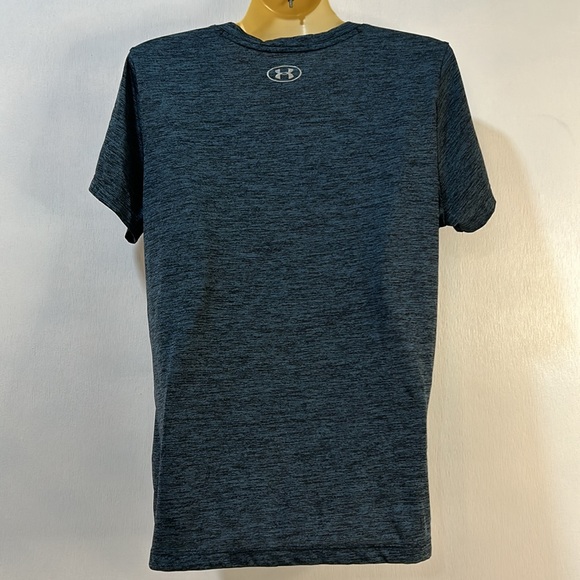 UNDER ARMOUR 2 BUNDLE WOMEN TEE SIZE L BLACK N BLUE  HEAT-GEAR SHORT SLEEVES - Picture 3 of 14
